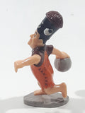 Dakin U.C.S. Amblin The Flintstones Movie Fred Flintstone With Bowling Ball Wearing Water Buffalo Hat 3 1/4" Tall PVC Toy Figure