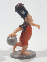 Dakin U.C.S. Amblin The Flintstones Movie Fred Flintstone With Bowling Ball Wearing Water Buffalo Hat 3 1/4" Tall PVC Toy Figure