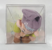 Walt Disney World Snow White and The Seven Dwarfs Dopey 7 1/2" Tall Toy Stuffed Plush Character in Display Case