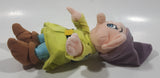 Walt Disney World Snow White and The Seven Dwarfs Dopey 7 1/2" Tall Toy Stuffed Plush Character in Display Case