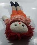 Vintage Raggedy Anne Orange and White Checkered 24" Toy Stuffed Doll