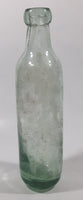 Antique 1800s Round Bottom 9" Tall Heavy Green Blue Cork Top Glass Bottle