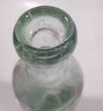 Antique 1800s Round Bottom 9" Tall Heavy Green Blue Cork Top Glass Bottle