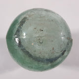 Antique 1800s Round Bottom 9" Tall Heavy Green Blue Cork Top Glass Bottle