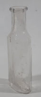 Antique 1907 Patent Sept 24th 07 3 3/4" Tall Embossed Glass Cork Top Medicine Bottle with Measurements