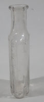 Antique 1907 Patent Sept 24th 07 3 3/4" Tall Embossed Glass Cork Top Medicine Bottle with Measurements