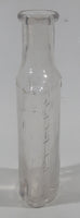 Antique 1907 Patent Sept 24th 07 3 3/4" Tall Embossed Glass Cork Top Medicine Bottle with Measurements