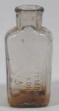 Antique Whittemore Boston U.S.A. 5 Fluid Oz Shoe Polish 5 1/4" Tall Embossed Lettering Glass Bottle