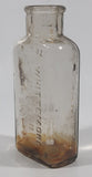 Antique Whittemore Boston U.S.A. 5 Fluid Oz Shoe Polish 5 1/4" Tall Embossed Lettering Glass Bottle