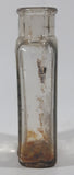 Antique Whittemore Boston U.S.A. 5 Fluid Oz Shoe Polish 5 1/4" Tall Embossed Lettering Glass Bottle