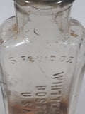 Antique Whittemore Boston U.S.A. 5 Fluid Oz Shoe Polish 5 1/4" Tall Embossed Lettering Glass Bottle