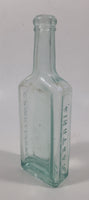 Antique 1890s Dr. S. Pitcher's Castoria 5 3/4" Tall Embossed Lettering Glass Bottle