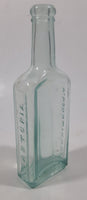 Antique 1890s Dr. S. Pitcher's Castoria 5 3/4" Tall Embossed Lettering Glass Bottle