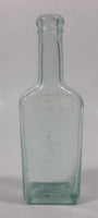 Antique 1890s Dr. S. Pitcher's Castoria 5 3/4" Tall Embossed Lettering Glass Bottle