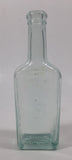 Antique 1890s Dr. S. Pitcher's Castoria 5 3/4" Tall Embossed Lettering Glass Bottle