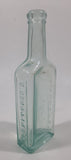 Antique 1890s Dr. S. Pitcher's Castoria 5 3/4" Tall Embossed Lettering Glass Bottle