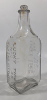 Antique Lucky Tiger Mfg. Co. Kansas City, Mo. For Scalp And Hair 7 1/2" Tall Embossed Lettering Glass Tonic Bottle