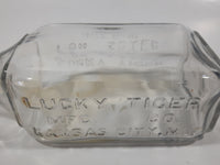 Antique Lucky Tiger Mfg. Co. Kansas City, Mo. For Scalp And Hair 7 1/2" Tall Embossed Lettering Glass Tonic Bottle