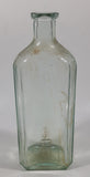 Antique Wampole 8 1/4" Tall Aqua Glass Bottle