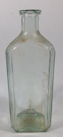 Antique Wampole 8 1/4" Tall Aqua Glass Bottle