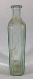 Antique Wampole 8 1/4" Tall Aqua Glass Bottle