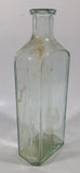 Antique Wampole 8 1/4" Tall Aqua Glass Bottle