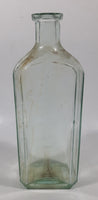 Antique Wampole 8 1/4" Tall Aqua Glass Bottle