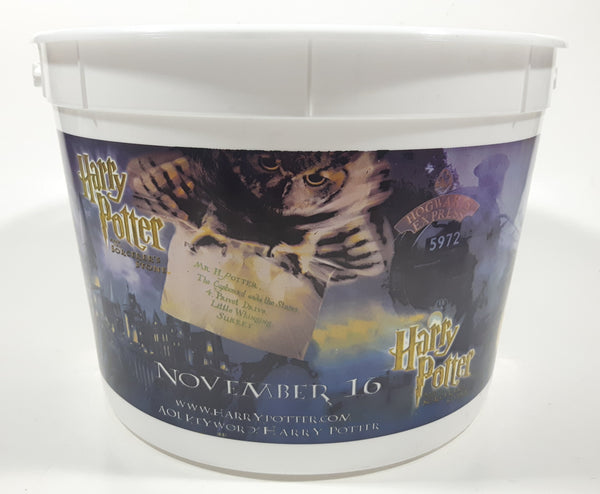 2001 Berry Plastics Warner Bros. Pictures Harry Potter Movie Theater Release November 16 8" Popcorn Pail Bucket