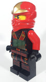 2013 Lego Ninjago Kai Red Character 9 1/2" Tall Plastic Digital Alarm Clock