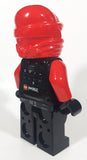 2013 Lego Ninjago Kai Red Character 9 1/2" Tall Plastic Digital Alarm Clock