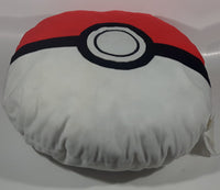 Nintendo Pokemon Pokeball Red White and Black 18" Stuff Round Toy Pillow with Pouch