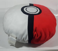 Nintendo Pokemon Pokeball Red White and Black 18" Stuff Round Toy Pillow with Pouch