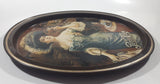 Vintage 1970s Pepsi Cola "Lady Gibson" Oval Brown Border Beverage Metal Serving Tray
