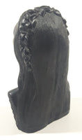 Vintage Coco Joe's Hawaii Woman Bust 3 5/8" Tall Carved Lava Rock Tiki Figurine