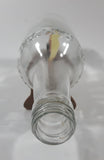 Vintage Turkey Kusadasi Ship in 12" Long Clear Embossed Glass Campari Bottle