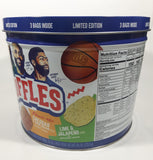 2021 Frito-Lay Ruffles Potato Chips Limited Edition Jayson Tatum Lebron James Anthony Davis Basketball Players Own Your Ridges 8" Tall Tin Metal Canister EMPTY