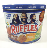 2021 Frito-Lay Ruffles Potato Chips Limited Edition Jayson Tatum Lebron James Anthony Davis Basketball Players Own Your Ridges 8" Tall Tin Metal Canister EMPTY