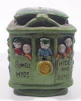 Vintage San Francisco Street Car Hard Vinyl Hand Painted Coin Bank Made in Hong Kong