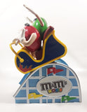 M & M's World Roller Coaster Ride Green and Red Character 10 1/2" Tall Plastic Candy Dispenser