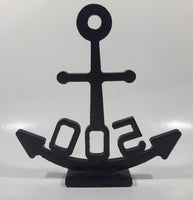 500 Black Enamel Anchor 8" Tall Heavy Metal Nautical Ornament