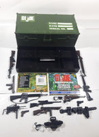 1999 Hasbro G. I. Joe with Battle Gear Weapons Equipment Plastic Army Green Footlocker