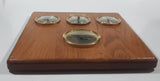 Vintage Mohr I Support BC Rail Safety 11 1/2" x 11 1/2" Wood Plaque Clock and Barometer Thermometer Hygrometer Weather Station