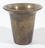 Antique Italian Style Handles Claw Foot 8 1/4" Tall Brass Spittoon with Heavy Brass Catcher Cup