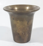 Antique Italian Style Handles Claw Foot 8 1/4" Tall Brass Spittoon with Heavy Brass Catcher Cup