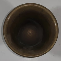 Antique Italian Style Handles Claw Foot 8 1/4" Tall Brass Spittoon with Heavy Brass Catcher Cup