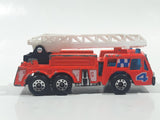 1992 Matchbox Fire Engine Ladder Truck Orange Red Die Cast Toy Car Emergency Rescue Firefighting Vehicle