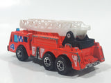 1992 Matchbox Fire Engine Ladder Truck Orange Red Die Cast Toy Car Emergency Rescue Firefighting Vehicle