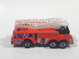 1992 Matchbox Fire Engine Ladder Truck Orange Red Die Cast Toy Car Emergency Rescue Firefighting Vehicle