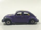 Vintage Yatming No. 1009 Volkswagen Beetle "Smile!" #9 Purple Die Cast Toy Car Vehicle