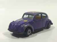 Vintage Yatming No. 1009 Volkswagen Beetle "Smile!" #9 Purple Die Cast Toy Car Vehicle